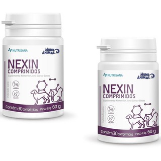 2 Nutrisana Nexin Suplemento Alimentar Cães E Gatos 60 G