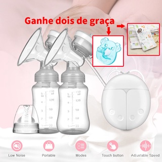 Bomba de tirar leite materno elétrica, bombinha de silicone e acessórios de amamentação de bebês, para extração dupla ou simples