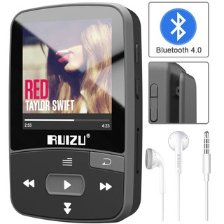 Mini MP3 MP4 Player RUIZU X50 8GB Bluetooth Clip Academia Esportes Fitness Corrida Pedômetro Rádio FM Fone Ouvido Leitor Musica Cronometro