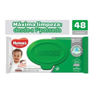 LENÇO UMEDECIDO 48 TOALHAS HUGGIES MAX CLEAN