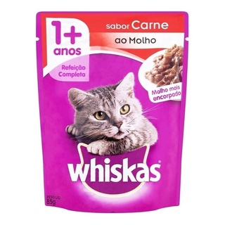 Sachê de Ração Úmida para Gatos WHISKAS ® 85gr Carne