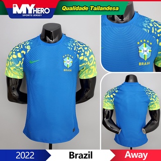 Camisa Brazil 2022/23 Camisa de futebol fora do Brasil [ Versão do jogador ]
