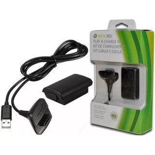 Kit Bateria + Cabo Xbox 360 Carregador Controle Envio Rápido