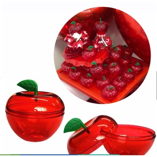 10 Mini Maçã Acrílica Vermelho p/ Doces e Lembrancinhas – Decoração – Festas – Organização - Chá de Bebê -Chá de Cozinha - Chá Revelação - Branca de Neve e Aniversários