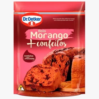 Bolo Morango + Confeitos 300g
