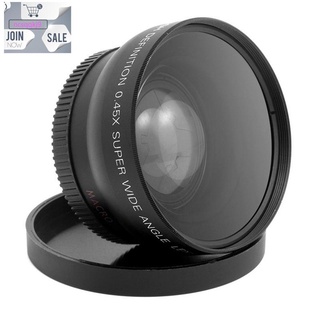 HD 52MM 0.45x Lente Grande Angular Com Macro Para Canon Nikon Sony Pentax 52MM DSLR Camera