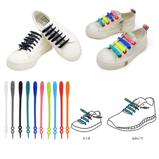 [Discount] 1pcs Cadarços De Silicone Elástico Para Sapatos Esportivos Crianças E Adultos