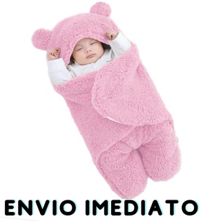 Cobertor Bebê Saco de Dormir Enroladinho Super prático e aquecido Inverno Roupa Urso