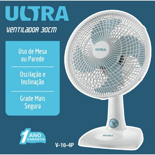 Ventilador de Mesa Ultra V-16-4P 30cm - 3 Velocidades
