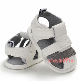 ❥ ∂ -Sandálias De Verão Bebê Sola Macia Sapatos Brancos Recém-Nascidos (4)