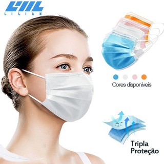 Máscara Descartável 3 camadas C/ Filtro Meltblown cirurgica - 50un (3)