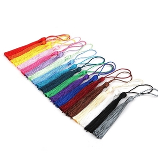 20PCS/Pack mixed color 13cm Hanging rope Silk Tassels fringe sewing bang tassel trim key tassels for DIY handmade (3)