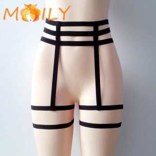 MOILY Sexy Leg Garter Belt Underwear Oco Harness Mulheres Cadeia Elástica Cinta Suspender Gaiola (1)