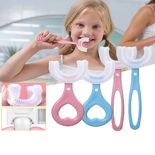 Escova De Dente Infantil 360 Formato U Silicone 2 A 6 Anos 6 A 12 Anos