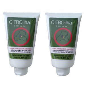 Kit C/ 02 Repelente Citroilha CREME 160ml Natural C/ Óleo Andiroba