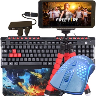 Kit Gamer Mobilador Teclado + Mouse Gamer RGB + Mouse Pad Speed Completo (8)