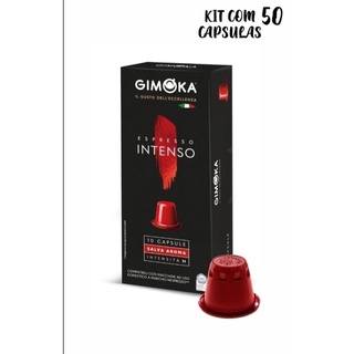 Capsula Nespresso Café Intenso Gimoka Kit Com 50 Cápsulas