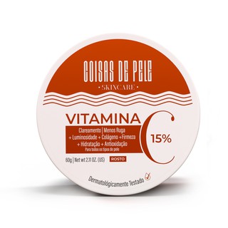 Creme de Vitamina C facial para Skincare COISAS DE PELE - 60g