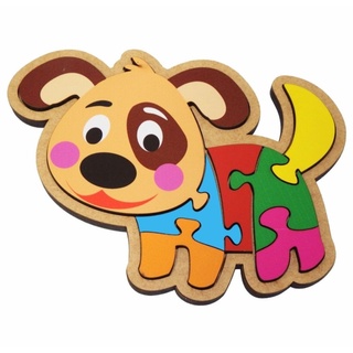 Brinquedo Educativo Quebra-cabeca Infantil Cachorro 3 anos Pedagogico Menino Menina - Maninho