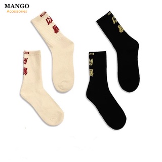 『Mango』Couple skateboarding men's and women's cotton mid socks invisible long socks W043