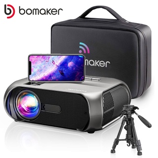 BOMAKER Projetor LED Android WIFI Full HD Suporte 1080 P 300 Polegada De Tela Grande Home Theater Bealer De Vídeo Com