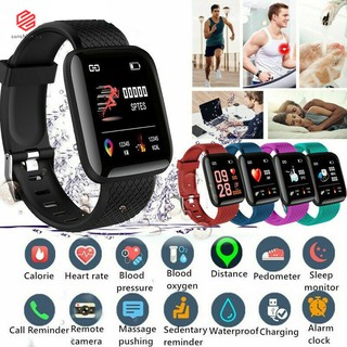 Smartwatch [tela hd] 116plus relógio inteligente monitor de freqüência cardíaca pressão arterial inclui aptidão relógio espo (1)