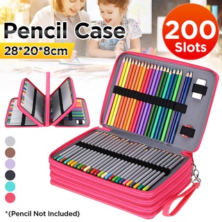 Pencil Case Estojo De Lápis Escolar De Grande Capacidade Com Zíper E 200 Compartimentos (1)