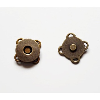 Botão magnético costurável de 18 mm - pacote com 6 unidades (ouro velho)