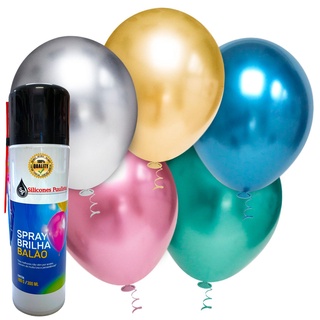 Spray Brilho Para Balões Renovar Bexiga Buffet Festa 300 ml