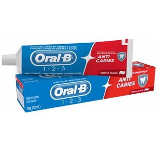 Pasta de Dente Oral B Anti Cáries 70G Sorriso Branco e Saudável Envio Imediato