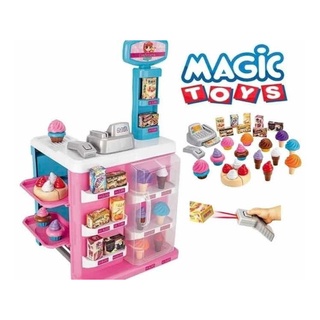 Confeitaria Mercadinho Infantil Com 24 Acessórios C/ Som E Luz Magic Toys