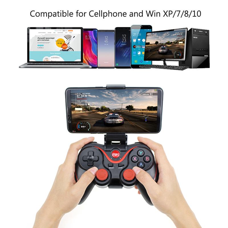 Controle Joystick Sem Fio Bluetooth Gamepad Controlador De Jogos Para PS3 Tablet PC Smartphone Android Com Suporte (2)