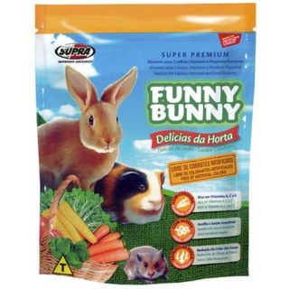 Ração Supra Funny Bunny 500g Delícias da Horta Coelhos, Hamster e Outros Pequenos Roedores