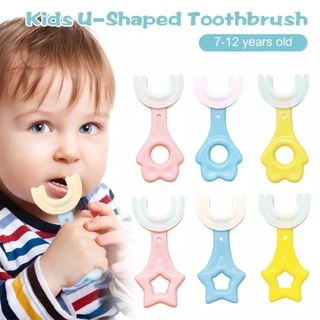 Escova Dental Infantil 360° Silicone Em Forma De U de 2 a 6 anos