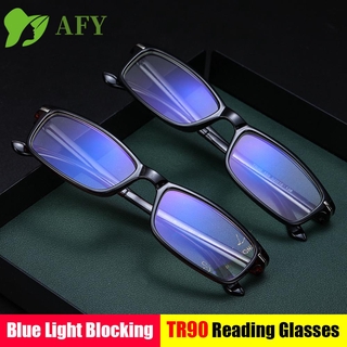 Allforyou Tr90 Óculos De Leitura Unissex Flexível Com Proteção Contra As Radiação / Visão Azul / Preto