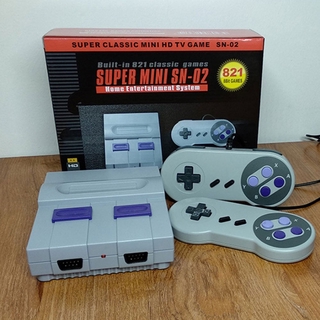 Mini SNES 8 Bit Video Game Console With 821 Games For Family Retro Classic AV Output Video Gaming Set