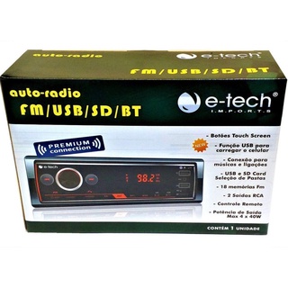 Auto Radio MP3 E-tech PREMIUM FM/USB/SD/BT