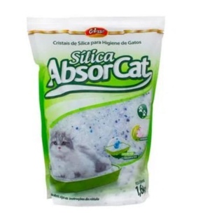 Silica para gatos , Areia Higiênica Microsilica Absorcat para Gato com 1,6kg ( super fina)