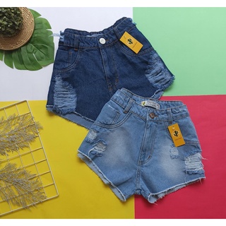 Short Jeans feminino Hotpant Natty/ FORMA PEQUENA/ Cintura alta/ 100% algodao
