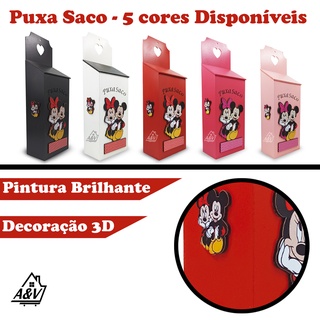 Puxa Saco Porta Sacolas Decorado Mickey Minnie Disney (3)