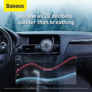 Baseus 5V Portátil USB Fãs Do Carro Para Air Vent Mount Condicionador Mudo Clipe Ventiliador Portatil Refrigeração (6)
