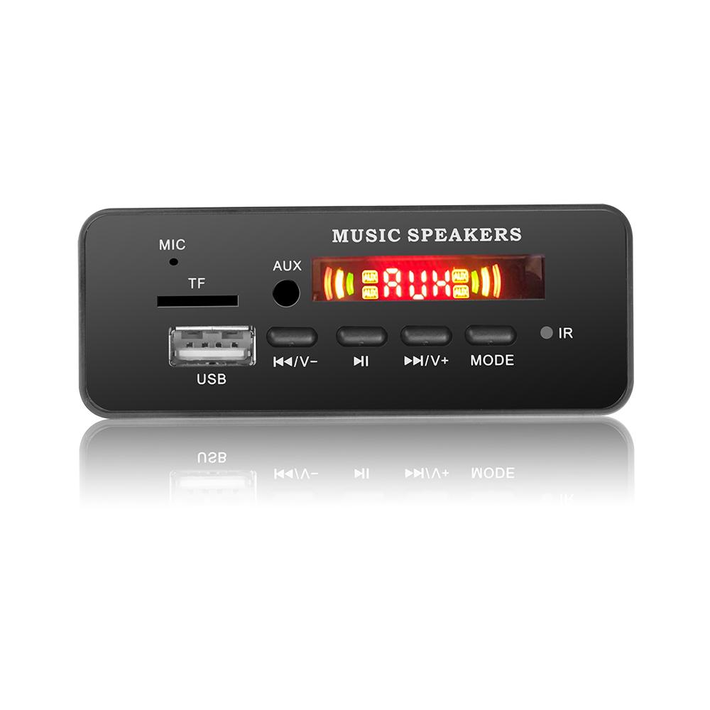 DC 12V Bluetooth 5.0 Car Kit MP3 Decoder Card Audio Module USB TF FM Radio AUX Hands-free MP3 Player For Car (9)