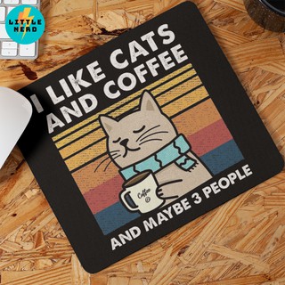 Mousepad - Gato - I Like Cats and Coffee