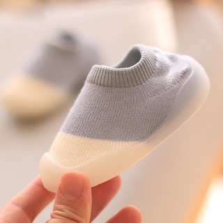 Meia Infantil Unissex Com Sola Flexível/Sapato De Cores Combinando Para Bebês/Meninos