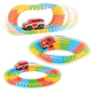 Carro Carrinho de brinquedo pista colorida flexível maluca relâmpago. (4)
