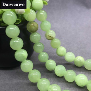 Verde Jade Chalcedônia Contas De Pedra Redonda 4-12mm Gemstone Soltos Spacer Jóias Diy