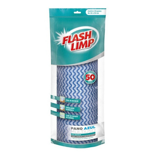 2 Rolos Pano Multiuso -flash Limp Azul 100 Panos