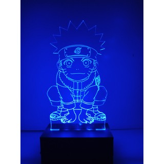 Luminária Abajur Led RGB Naruto 16 cores com controle remoto