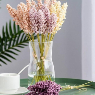 H&B COD flores artificiais trabalho feito à mão casamento hotel jardim decoração espigas de trigo Liuheyi