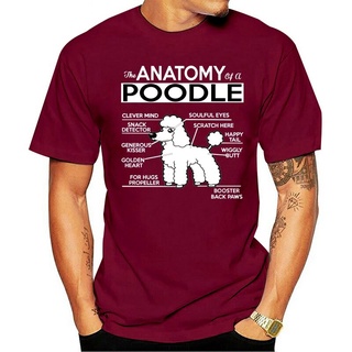 2021 Fashion casual 100% cotton T-shirt New Short Sleeve Casual Anatomy of A Poodle Summer Casual Man Good Quality